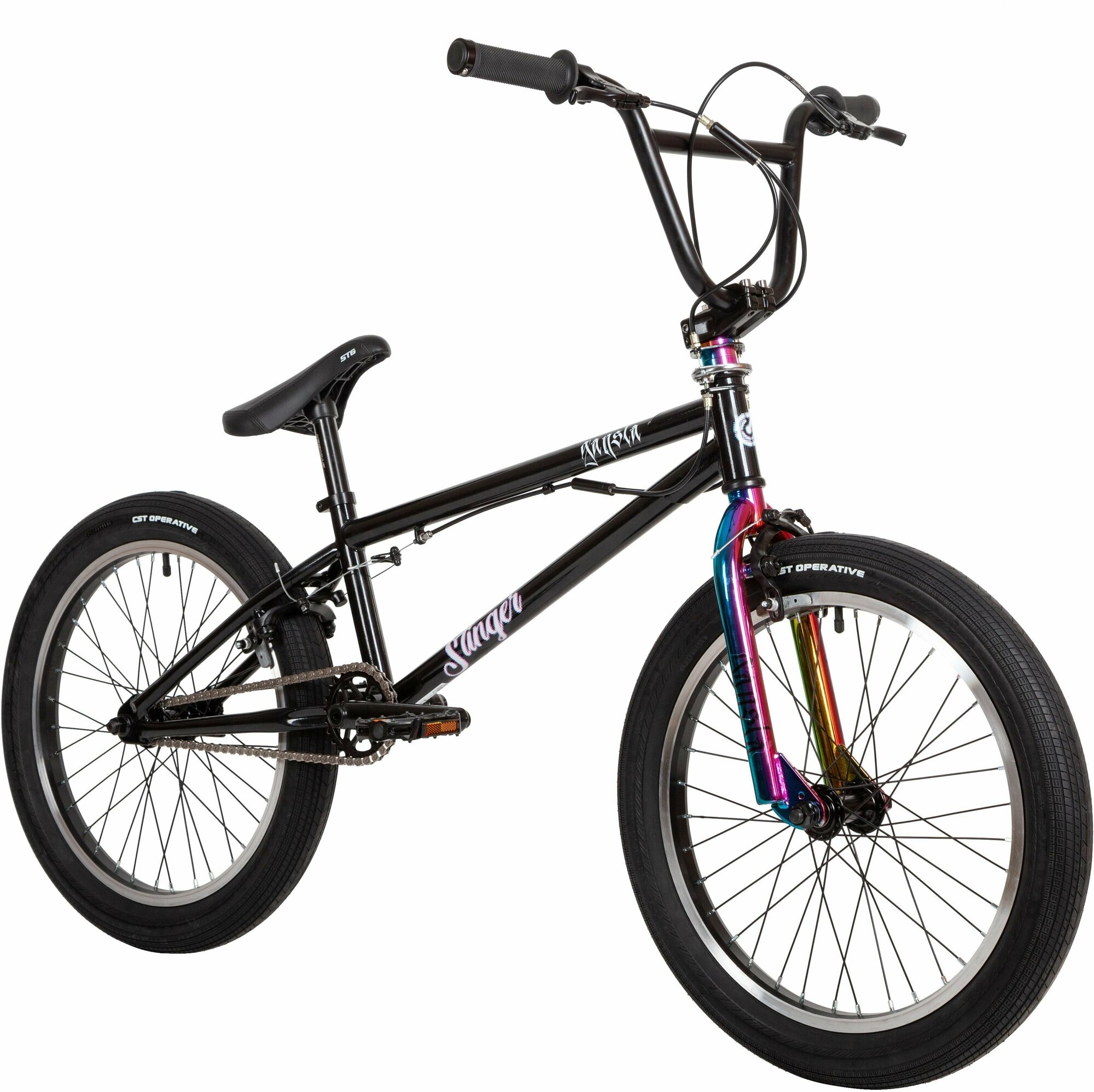 Велосипед BMX STINGER 20" GANSTA черный сталь размер 10"