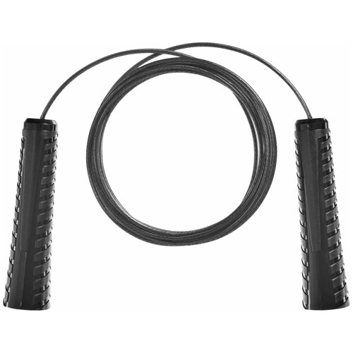 фото Скакалка bradex с металлическим шнуром для фитнеса 3 метра черная