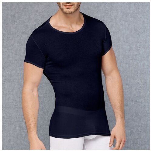 фото Doreanse мужская обтягивающая футболка в мелкий рубчик, белый, xl