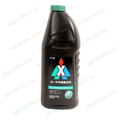 Антифриз X Freeze зеленый черная канистра 1 кг TOSOL-SINTEZ 430206069 | цена за 1 шт