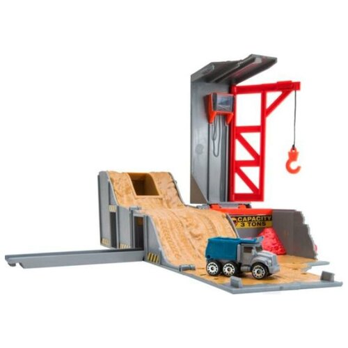 bauer конструктор стройка строительная площадка с краном и грузовиком Игровой набор MicroMachines - стройка (MMW0034)