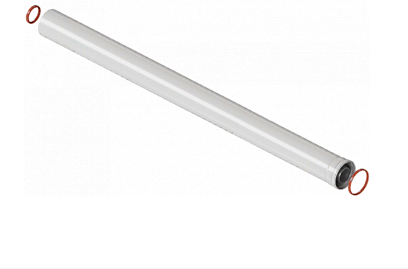 Удлинитель труба коаксиального дымохода Krats для газовых котлов раструбный диаметр D 60/100 длина L 1500 мм арт. Y-15MAL