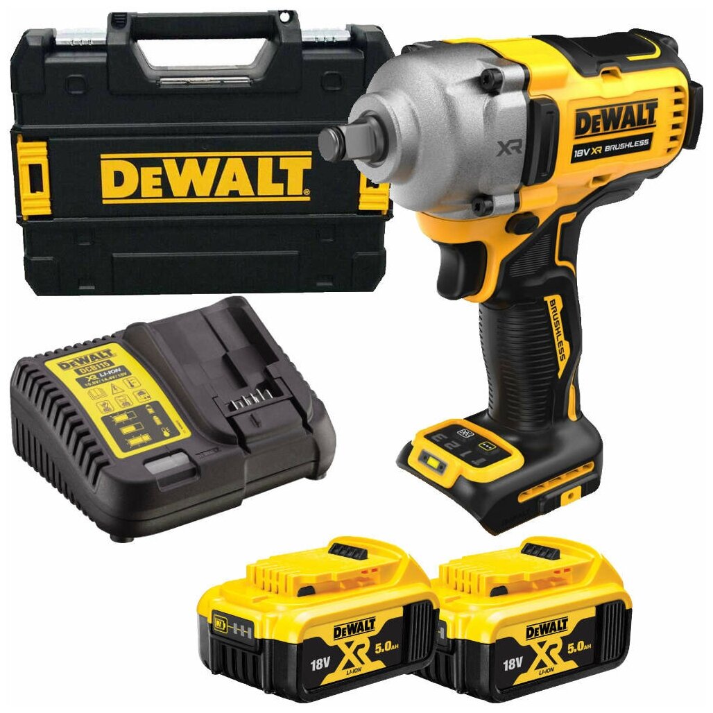 Гайковерт DeWALT DCF891P2T 1/2" COMPACT XR 18V BRUSHLESS - фото №1