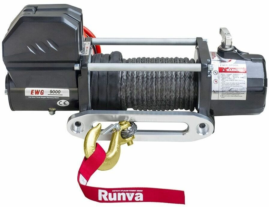 Лебедка автомобильная электрическая 12V Magnum by Runva 9000 lbs 4200 кг (синтетический трос) EWG9000-S