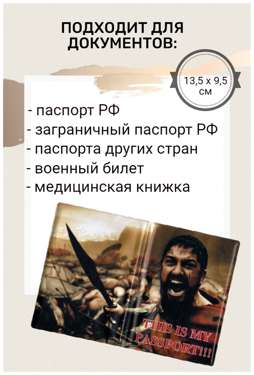 Обложка для паспорта Филькина Грамота, коричневый