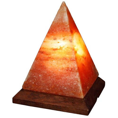 Солевая лампа ЭКО ПЛЮС Пирамида E14, 15 Вт, цвет арматуры: коричневый