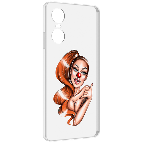 Чехол MyPads девушка-клоун для Tecno Pop 6 Pro задняя-панель-накладка-бампер чехол mypads девушка клоун для iphone 14 pro задняя панель накладка бампер