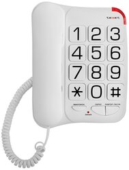Телефон проводной teXet TX-201, белый