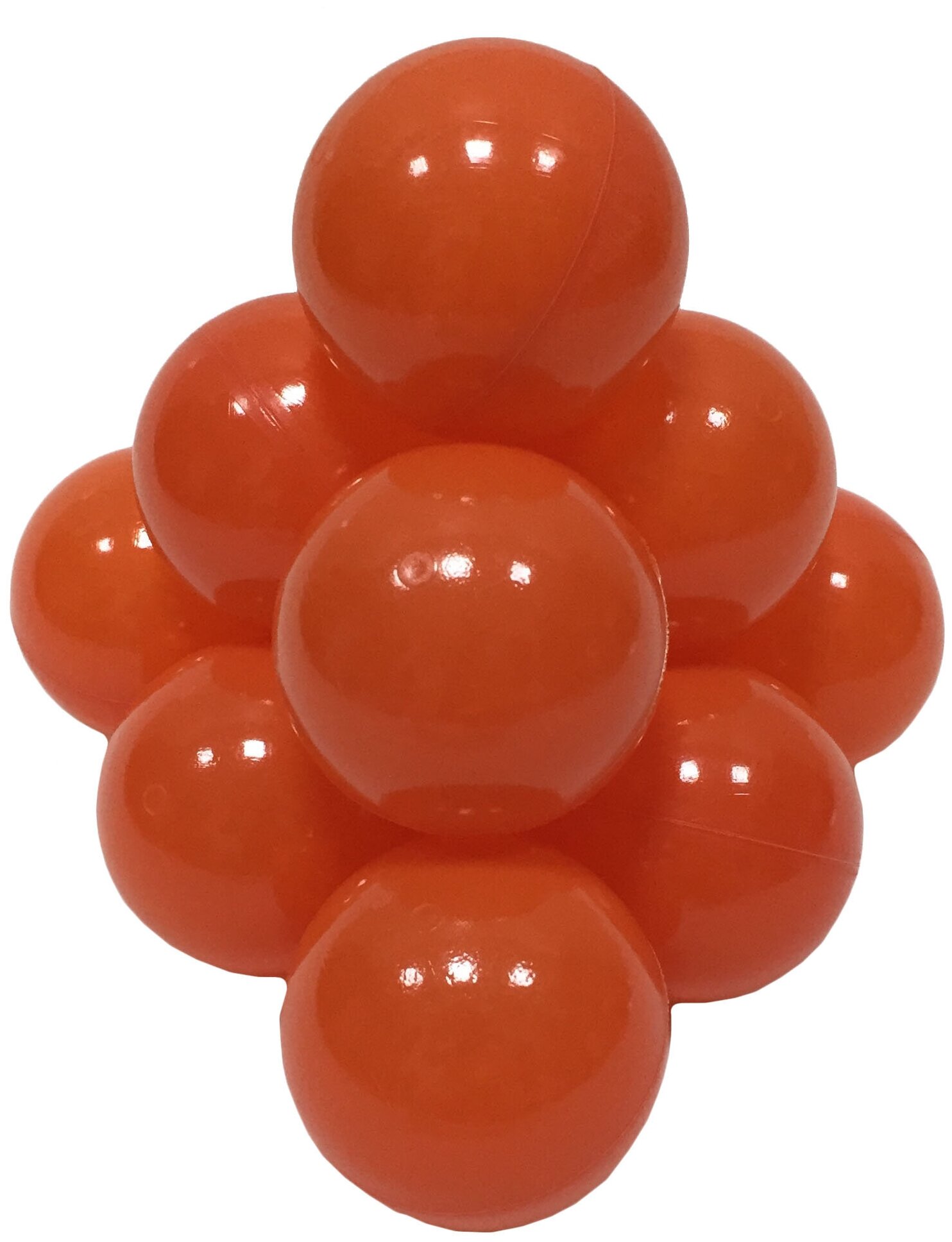 Комплект шариков Солнечный (100шт: оранж, жел, и красн) для сухого бассейна - фотография № 2