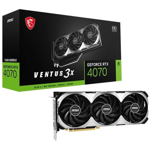 Видеокарта MSI GeForce RTX 4070 12GB VENTUS 3X OC (RTX) 4070 VENTUS 3X 12G OC