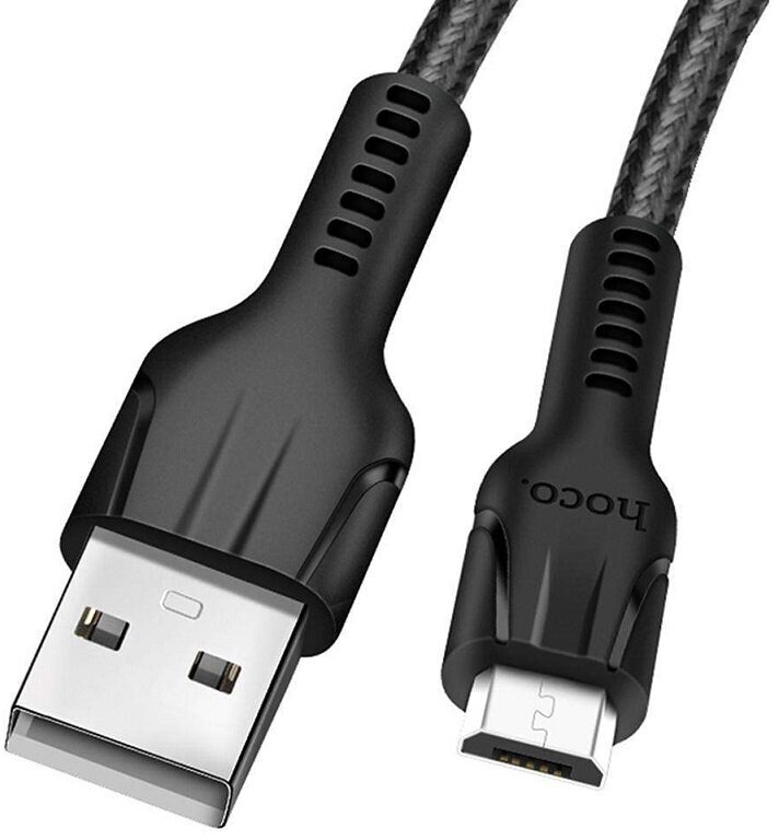 Кабель Hoco 1m Micro USB черный - фото №3