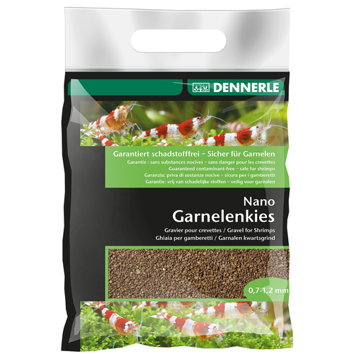 грунт для аквариума фракция микс 20мм 50 мм 2000 грамм Грунт Dennerle Nano Garnelenkies (Nano Shrimps Gravel Bed), 0.7-1.2 мм, 2 кг