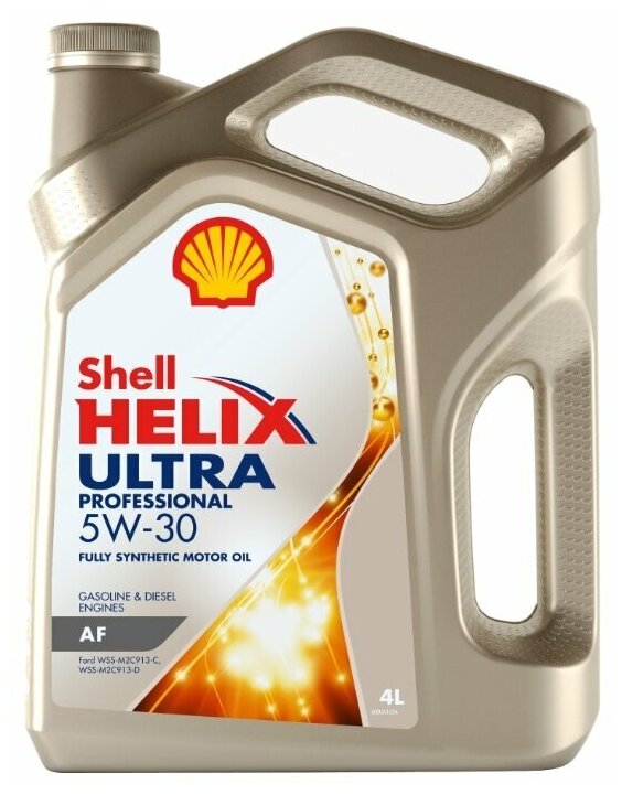 Синтетическое моторное масло SHELL Helix Ultra Professional AF 5W-30, 4 л