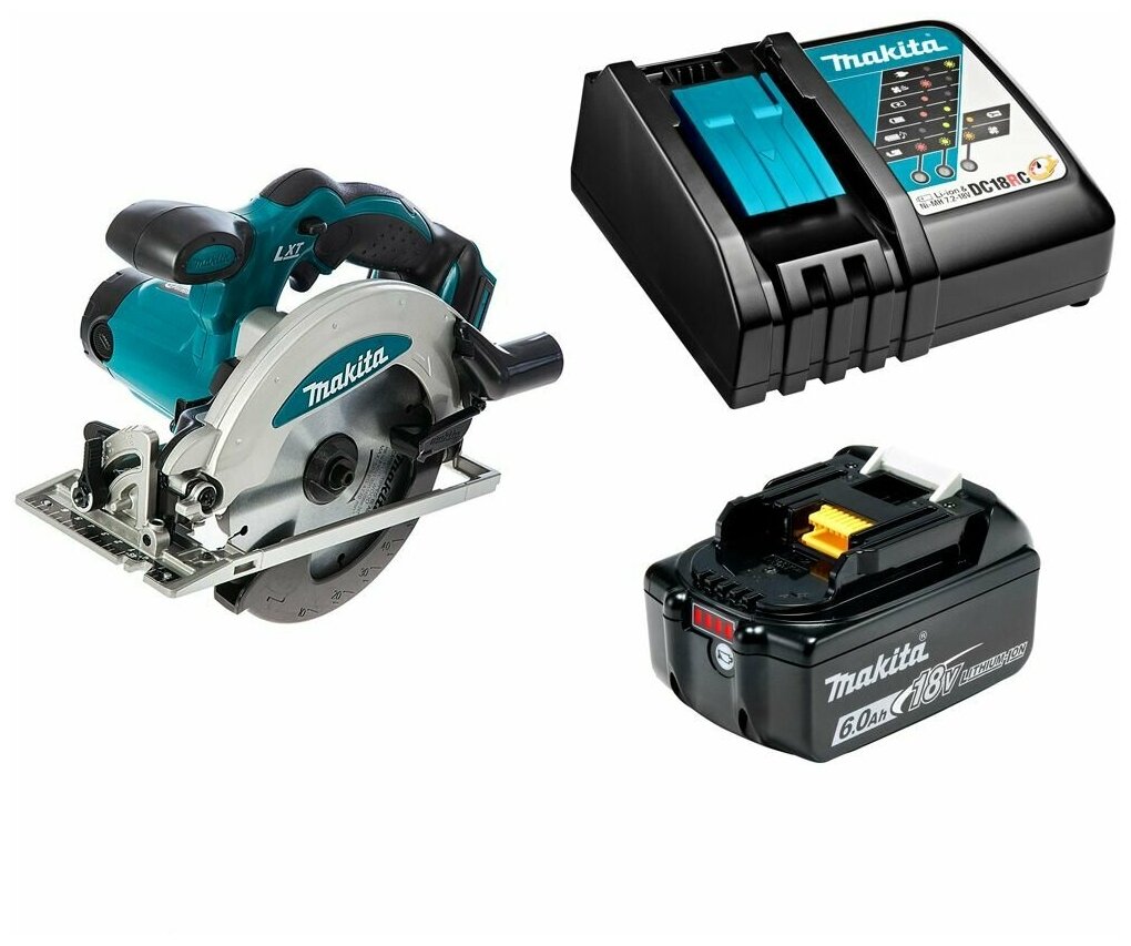 фото Пила дисковая аккумуляторная 165мм 18В LXT Li-Ion 1х6Ач Makita DSS610RG