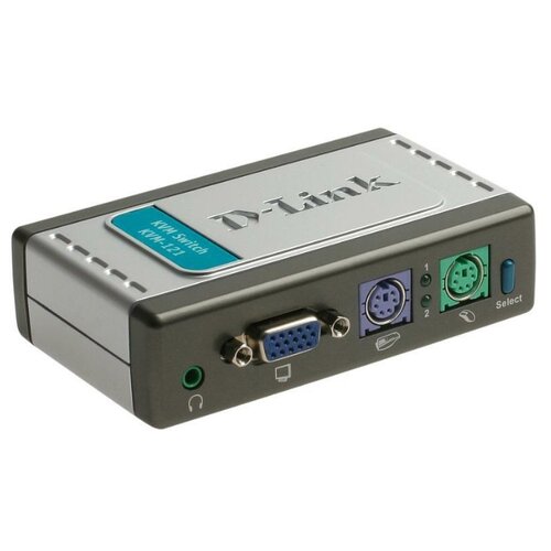 KVM-переключатель D-Link KVM-121/B1A 2-портовый KVM-переключатель с портами VGA и PS/2