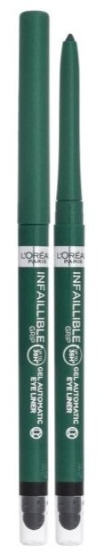 LOreal Paris Автоматический гелевый карандаш для глаз Infaillible Grip, оттенок Emerald