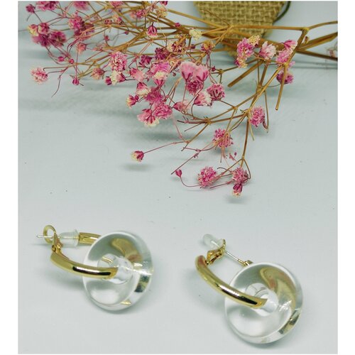 фото Женские серьги-кольца бублики filimati