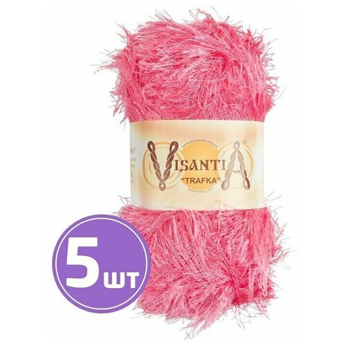 Пряжа VISANTIA TRAFKA, 0016 розовый, 5 шт. по 100 г
