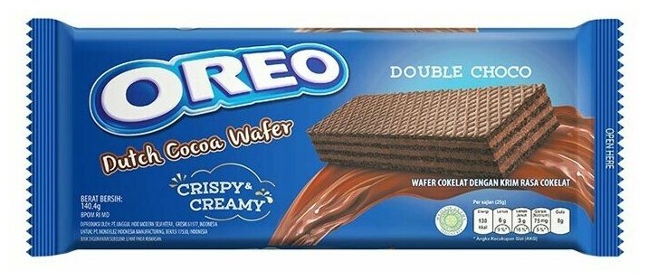 Вафли Oreo Dutch Wafer Double Choco (двойной шоколад) 140 гр. - фотография № 4