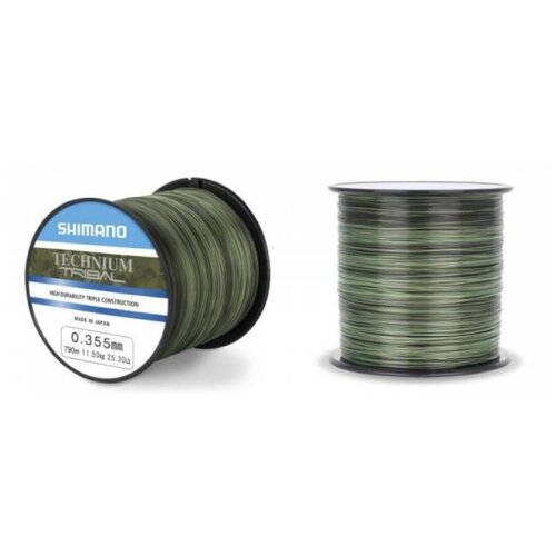 фото Леска shimano technium trib 790м комуф. зеленая 0.355мм pb 11.5кг