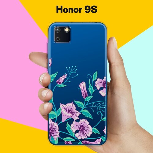 Силиконовый чехол Фиолетовые цветы на Honor 9S силиконовый чехол фиолетовые цветы на honor 20