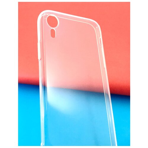 Чехол на смартфон iPhone XR накладка прозрачная силиконовая глянцевая c перфорацией для предотвращения прилипания к задней стенке телефона