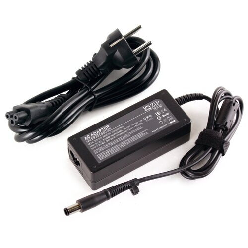 фото Блок питания (зарядка) iqzip для ноутбука hp 18.5v 3.5a (65w), штекер: 7.4 x 5.0 мм, (с сетевым кабелем), pn: ed494aa aba