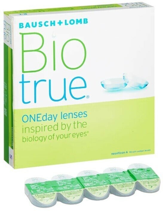 Контактные линзы Bausch+Lomb Biotrue OneDay (90 pk) Однодневные, -11.50 / 14.2 / 8.6, 90 шт.