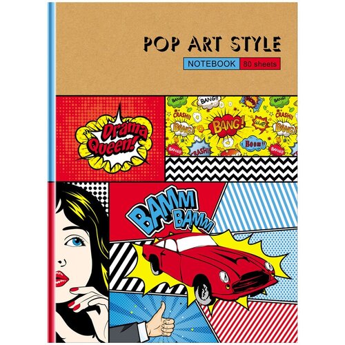 Бизнес-блокнот А4, 80л, BG POP art, глянцевая ламинация - 2 шт. комплект 6 шт бизнес блокнот а4 80л bg pop art глянцевая ламинация