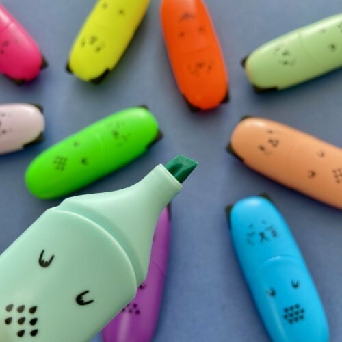 Набор текстовыделителей Meow Marker, 3 штуки, неон желтый, зеленый, оранжевый Bruno Visconti - фото №6