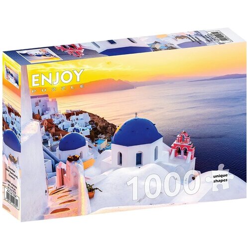 пазл enjoy 1000 деталей восход над санторини греция Пазл Enjoy 1000 деталей: Восход над Санторини, Греция