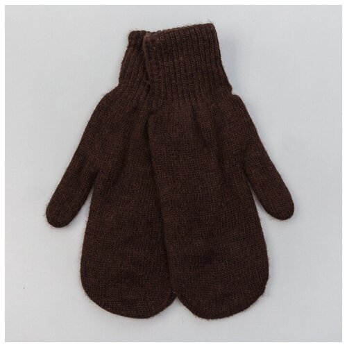 носки тод размер 20 22 коричневый Варежки мужские из монгольской шерсти, цвет шоколадный, размер 20-24 (8-9)