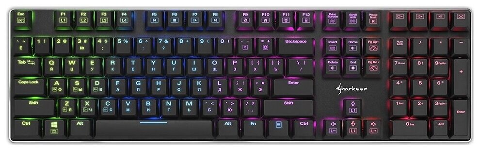 Клавиатура игровая проводная Sharkoon PureWriter RGB Blue .