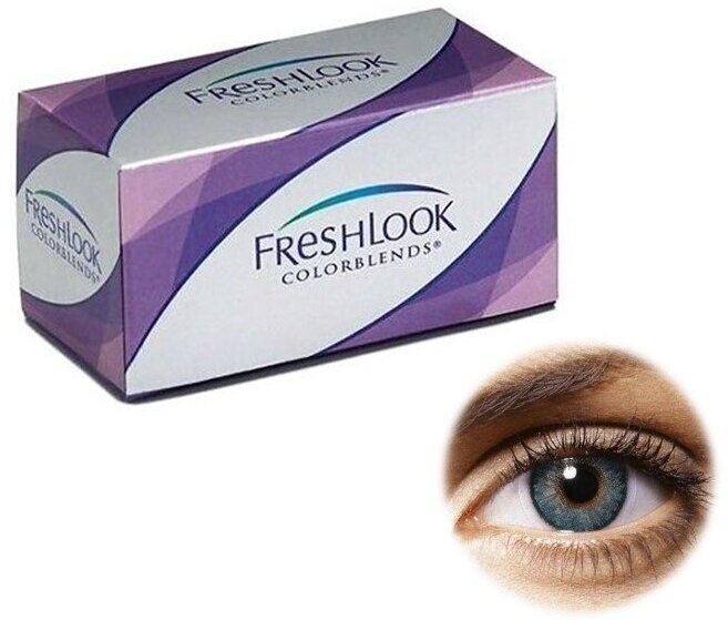 Контактные линзы Alcon Freshlook ColorBlends, 2 шт., R 8,6, D 0, sterling gray