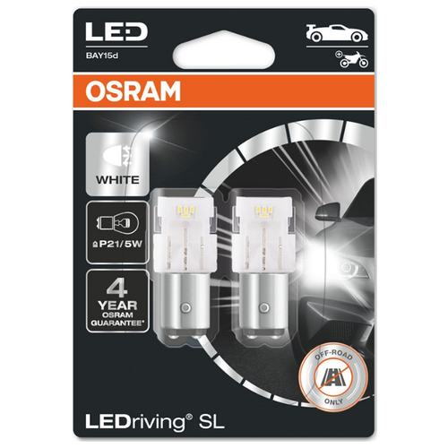 фото Светодиодные лампы osram p21/5w ledriving sl (3поколение) 6000k 12v cool white 2шт (7528dwp-02b)