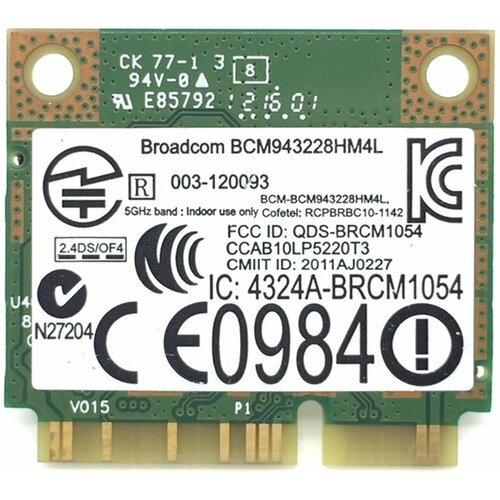 Broadcom BCM943228HMB WiFi адаптер для ноутбука сетевая карта lenovo 7zt7a00535