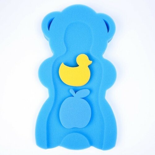Карапуз Подкладка для купания макси «Мишка», цвет синий, 55х30х6см