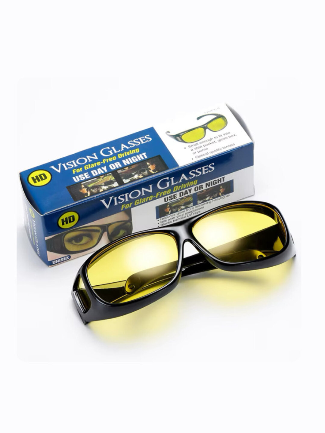 Очки HD Vision для водителей, для дневного и ночного вождения, антибликовые, UV400