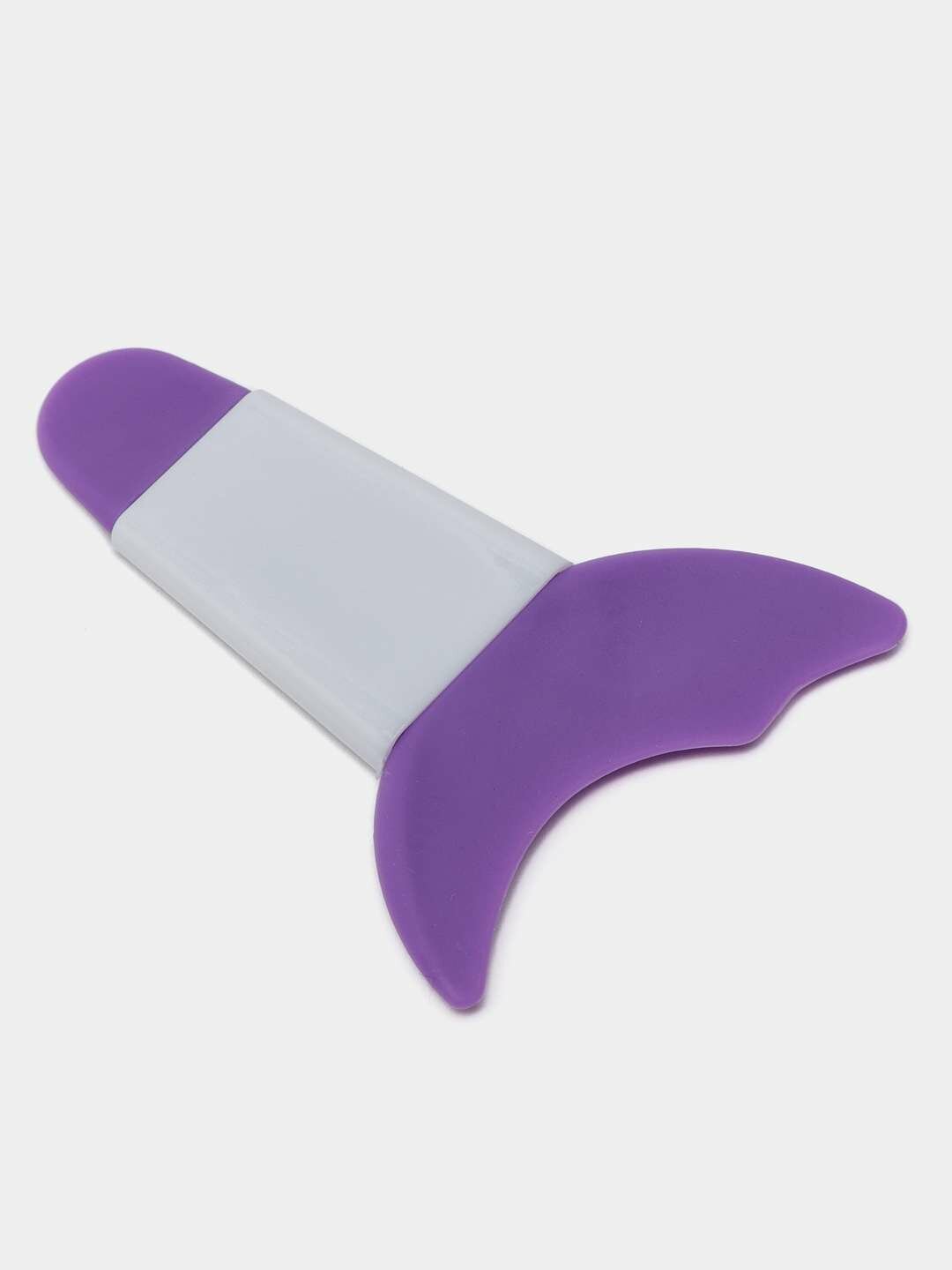 Силиконовый трафарет для макияжа 4в1 с аппликатором для теней стрелок и туши, фиолетового цвета.