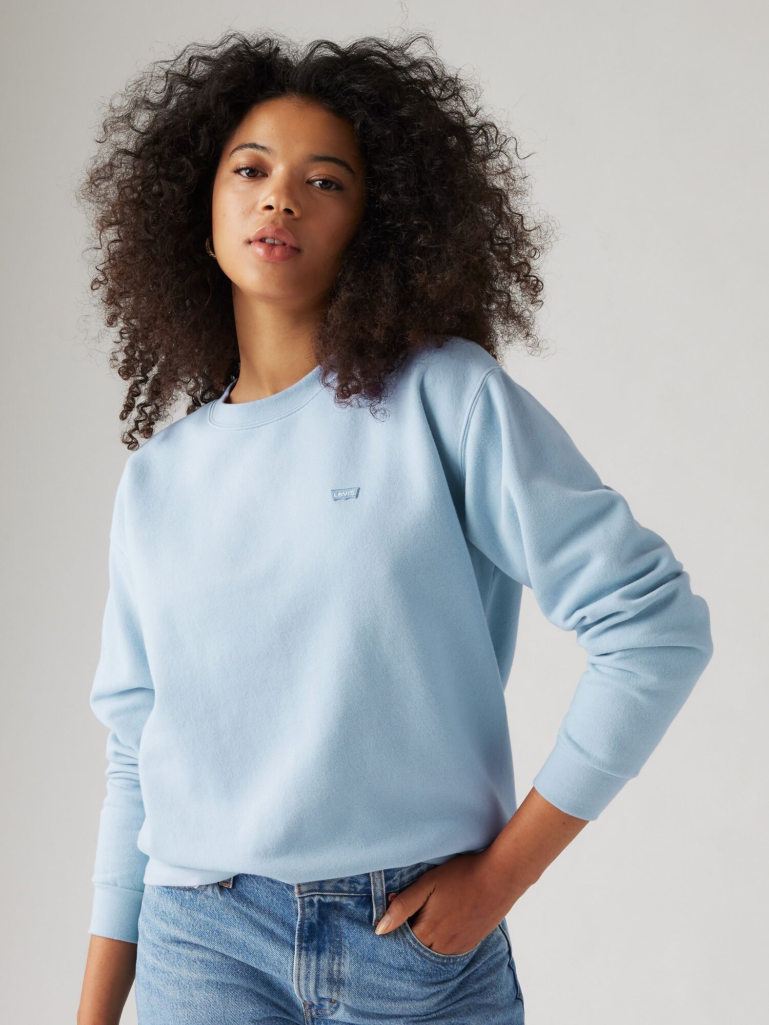Свитшот Levi's, размер M, , голубой — фото 1