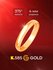 Кольцо обручальное 585GOLD, красное золото, 375 проба, оксидирование, размер 21,...