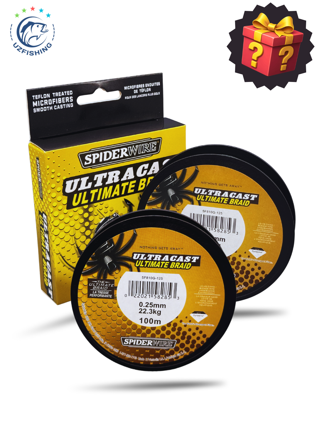 Плетеная леска SpiderWire Ultracast Ultimate Braid 100м, 0.25мм, 22.3кг, темно-зеленая