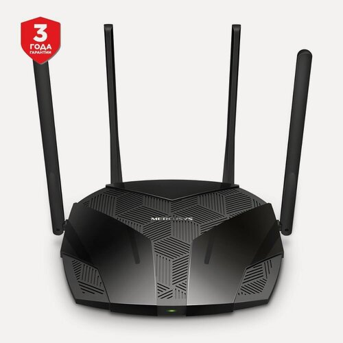 Изображение товара Wi-Fi Роутер Mercusys MR80X гигабитный, AX3000, 4xRJ45 1Гбит/с, двухдиапазонный, режим роутер/ретранслятор