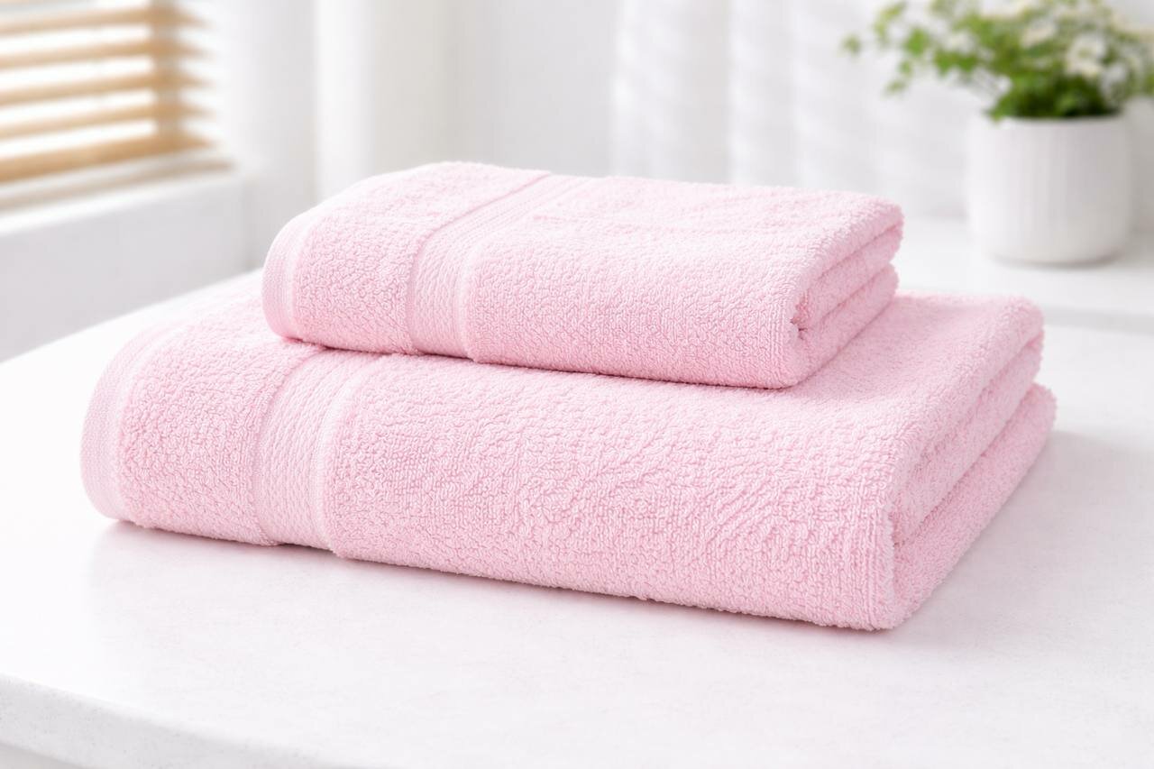 Набор махровых полотенец 2 предмета: банное 70×140 см и лицевое 50×90 см