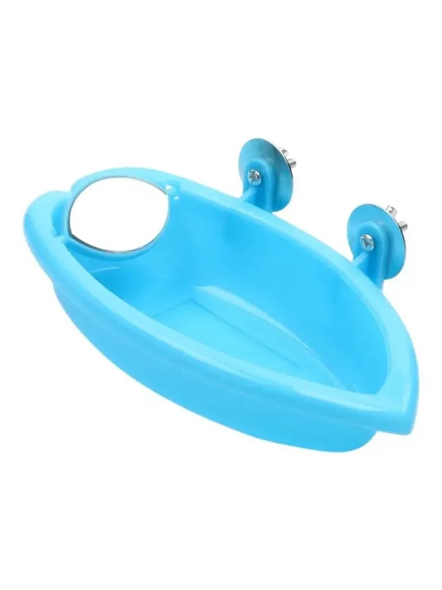 Уютная ванночка для птиц с зеркалом