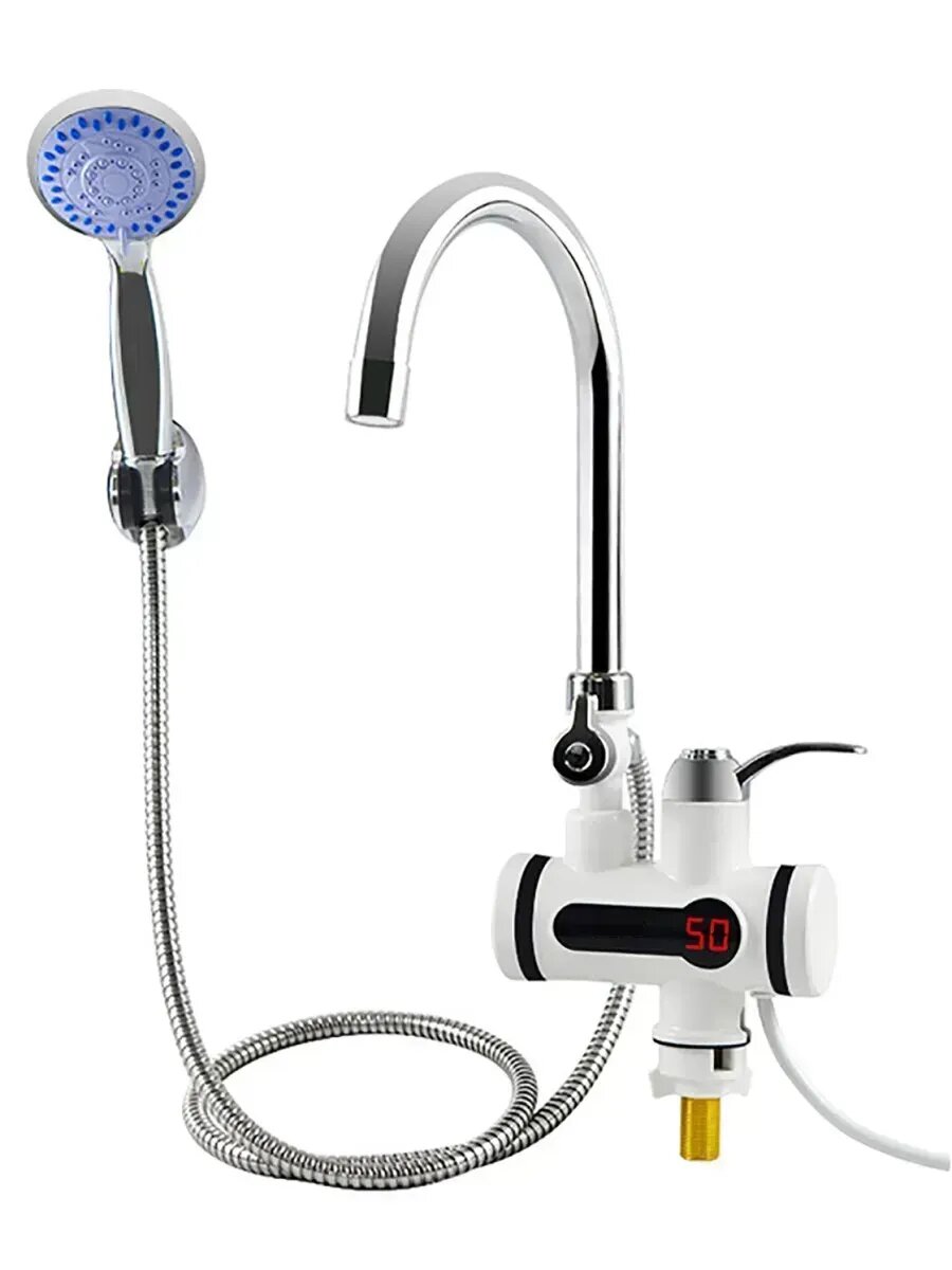 Водонагреватель проточный электрический с душем на кран