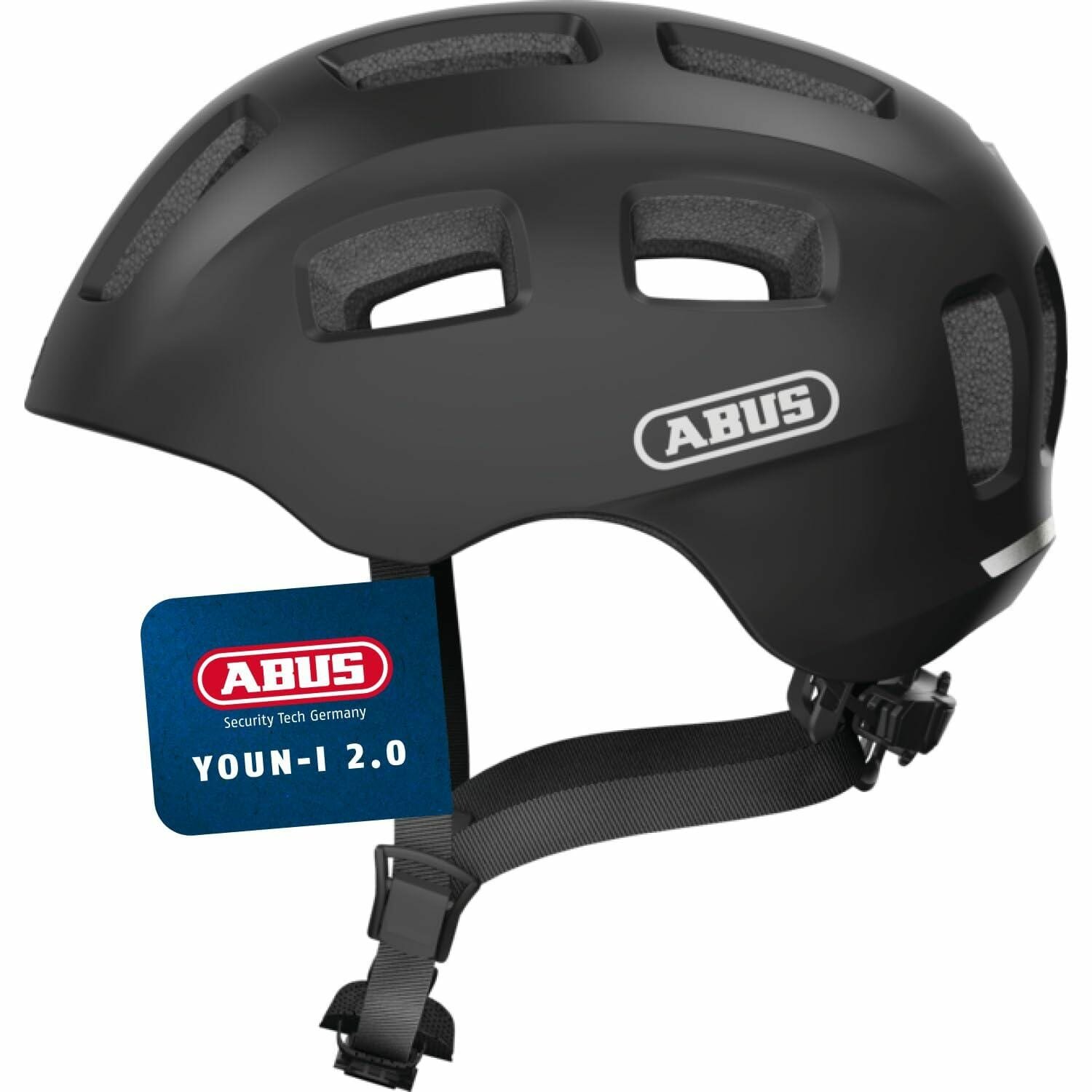 DECATHLON шлем защитный ABUS Youn-I 2.0, черный/белый, 52-57 см