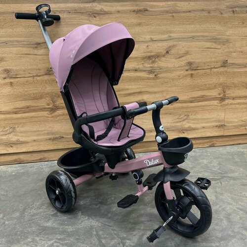 Изображение товара Детский трёхколёсный велосипед BREND LUXMOM DALUX ORIGINAL 3000, с родительской ручкой, до 4х лет, фиолетовый