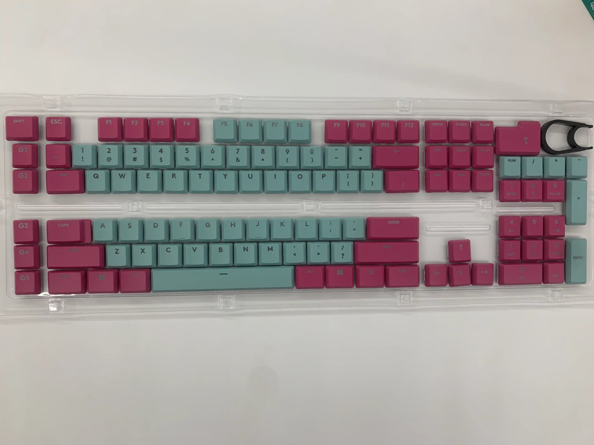 Колпачки для клавиш XMSJ Pink and Green, Logitech G915/G913