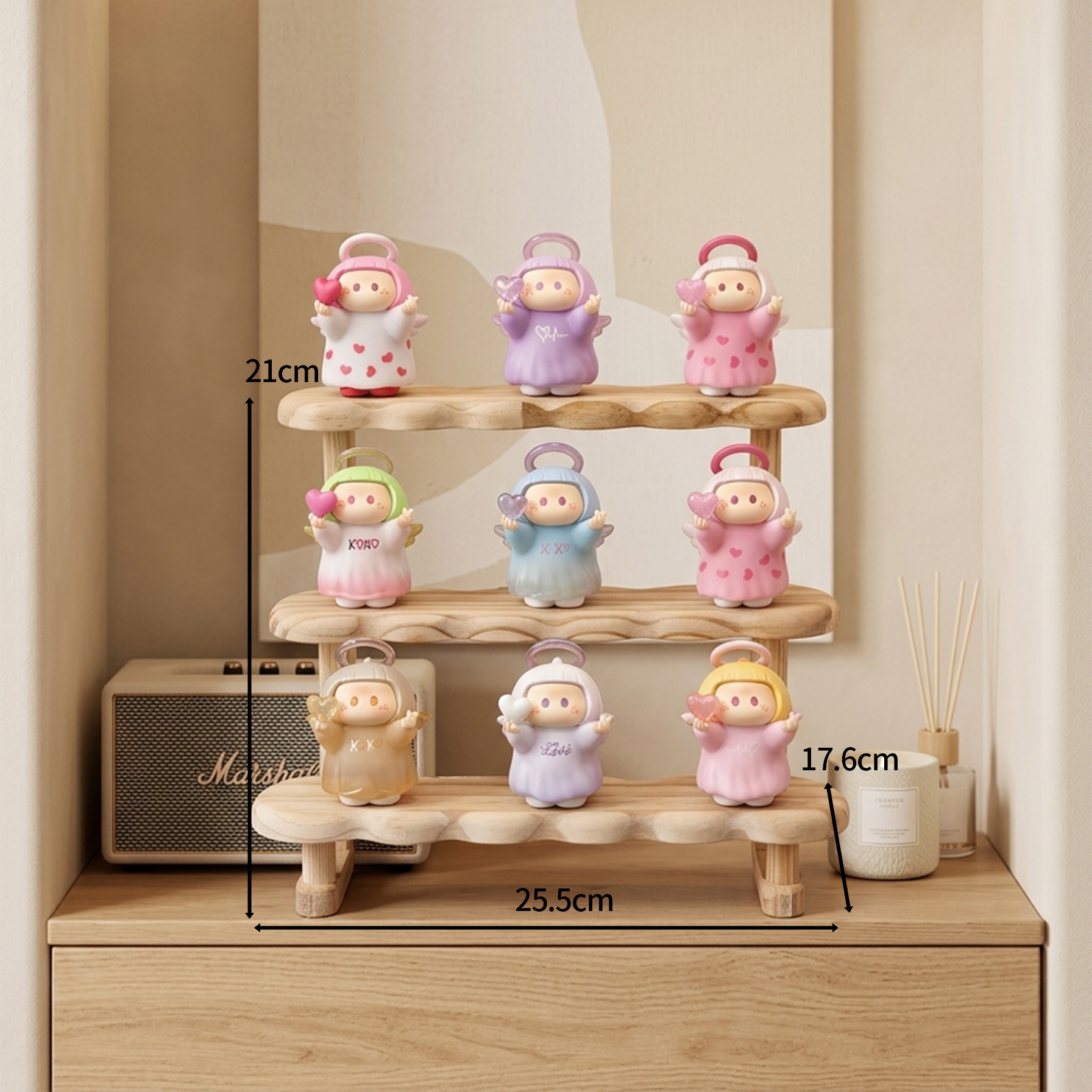 Витрина для фигурок Yoyo, милые фигурки, игрушки Miniso, демонстрационный шкаф, коробка для хранения, подставка для